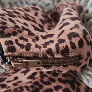 EXPRESS leopard animal print booty boots